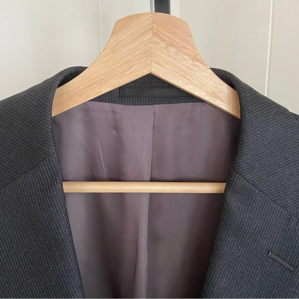 SUITSUPPLY Gray Stripe Super 110s Wool Vitale Barberis Canonico Sport Coat 42L - Picture 1 of 10